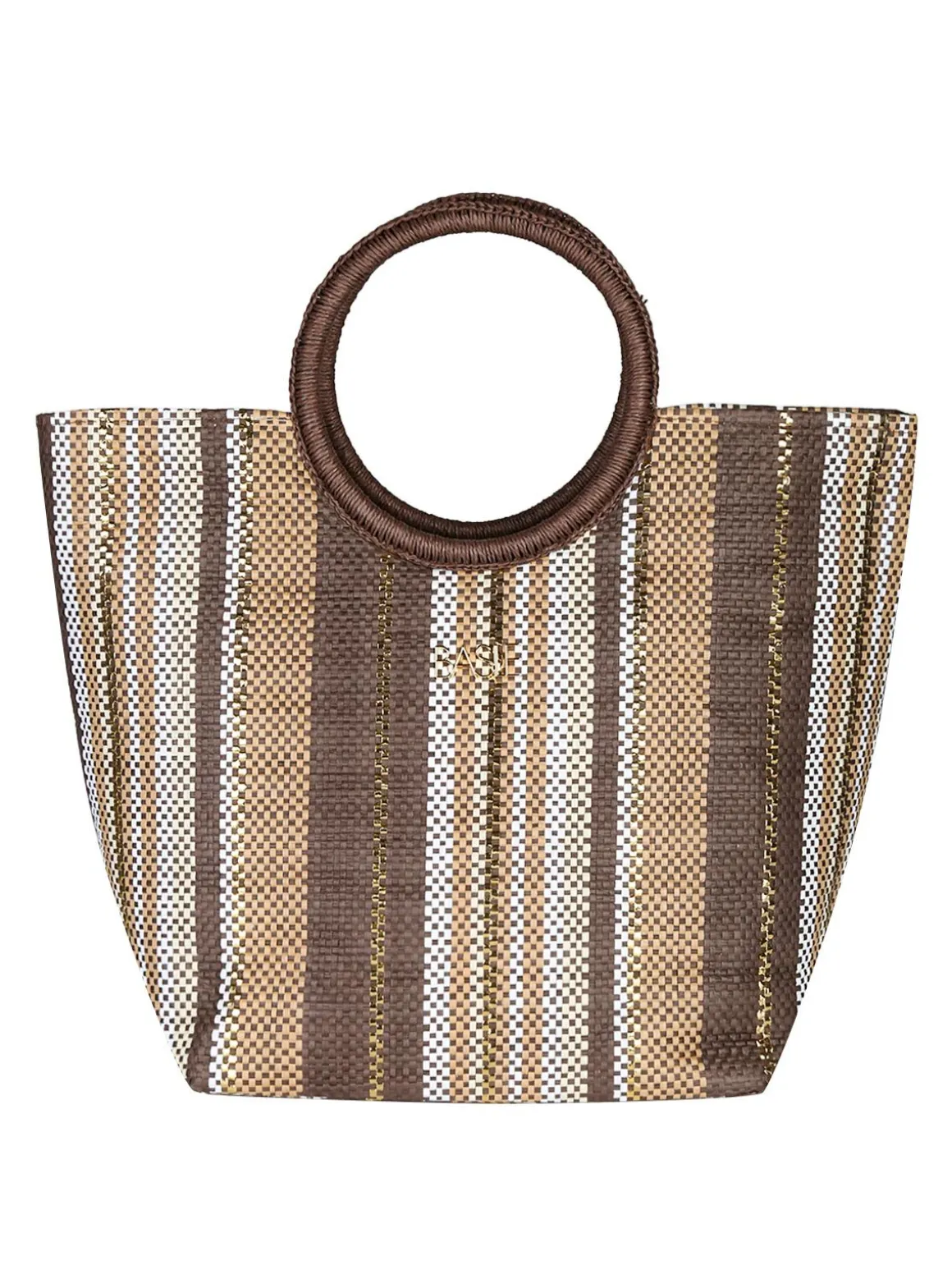 Basile Borsa media da mare in paglia multicolore
