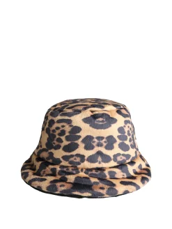 Basile Cappello donna da pescatore con interno animalier - nero
