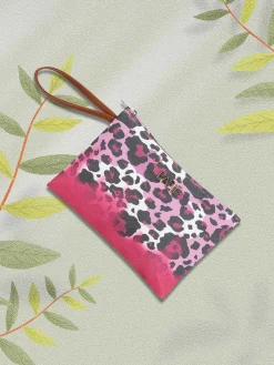 Basile Pochette da mare in tessuto maculato
