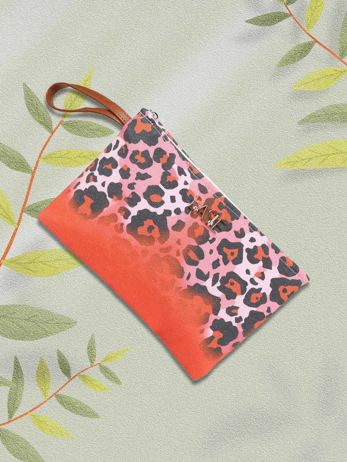 Basile Pochette da mare in tessuto maculato