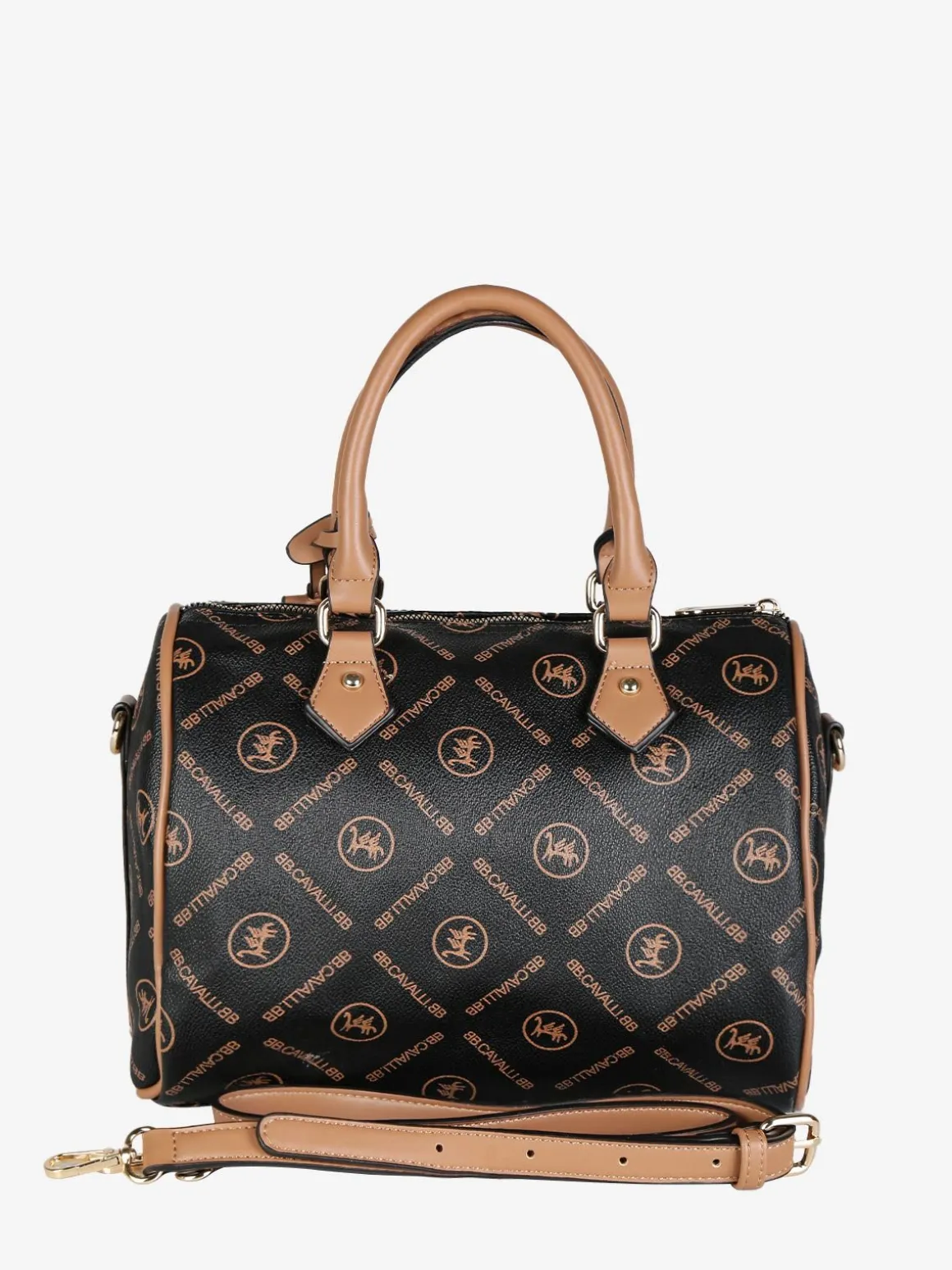B.Cavalli Borsa donna a bauletto con scritte