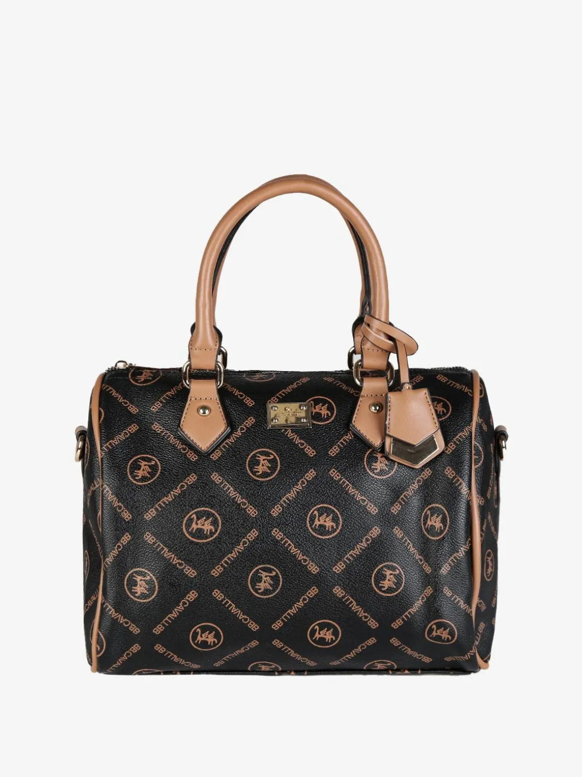 B.Cavalli Borsa donna a bauletto con scritte