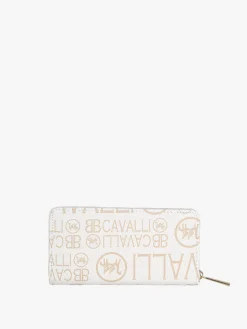 B.Cavalli Portafoglio da donna con stampe - bianco