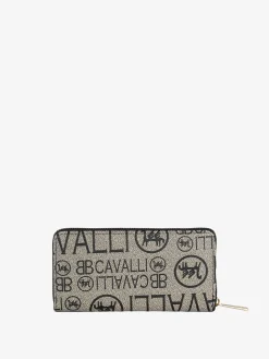 B.Cavalli Portafoglio da donna con stampe - fango