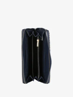 B.Cavalli Portafoglio da donna con stampe - blu scuro