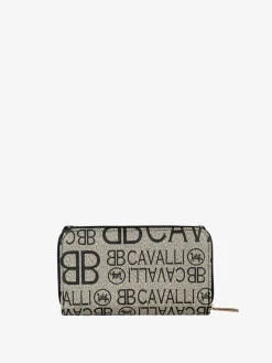 B.Cavalli Portafoglio donna con stampe - taupe