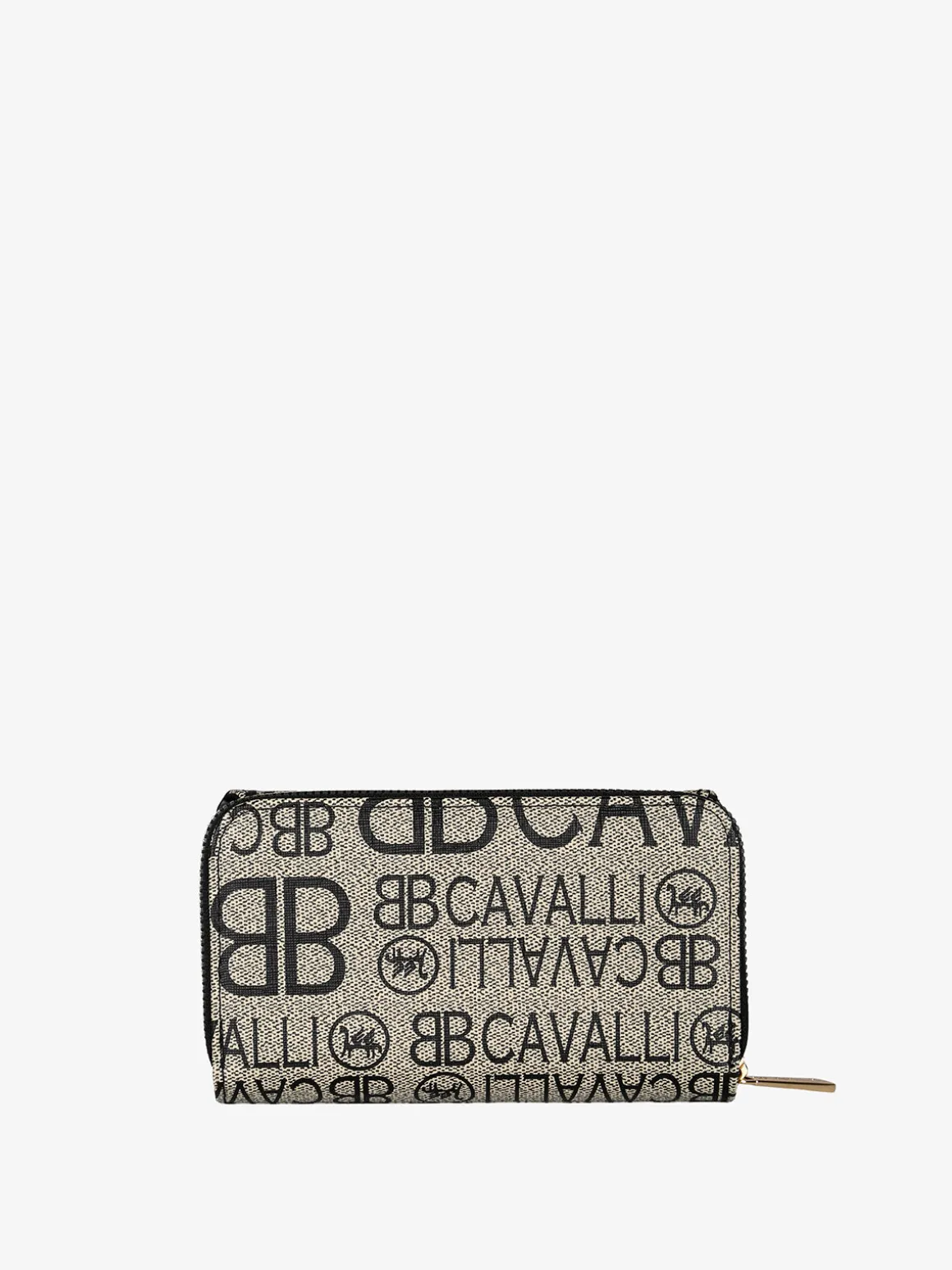 B.Cavalli Portafoglio donna con stampe - taupe