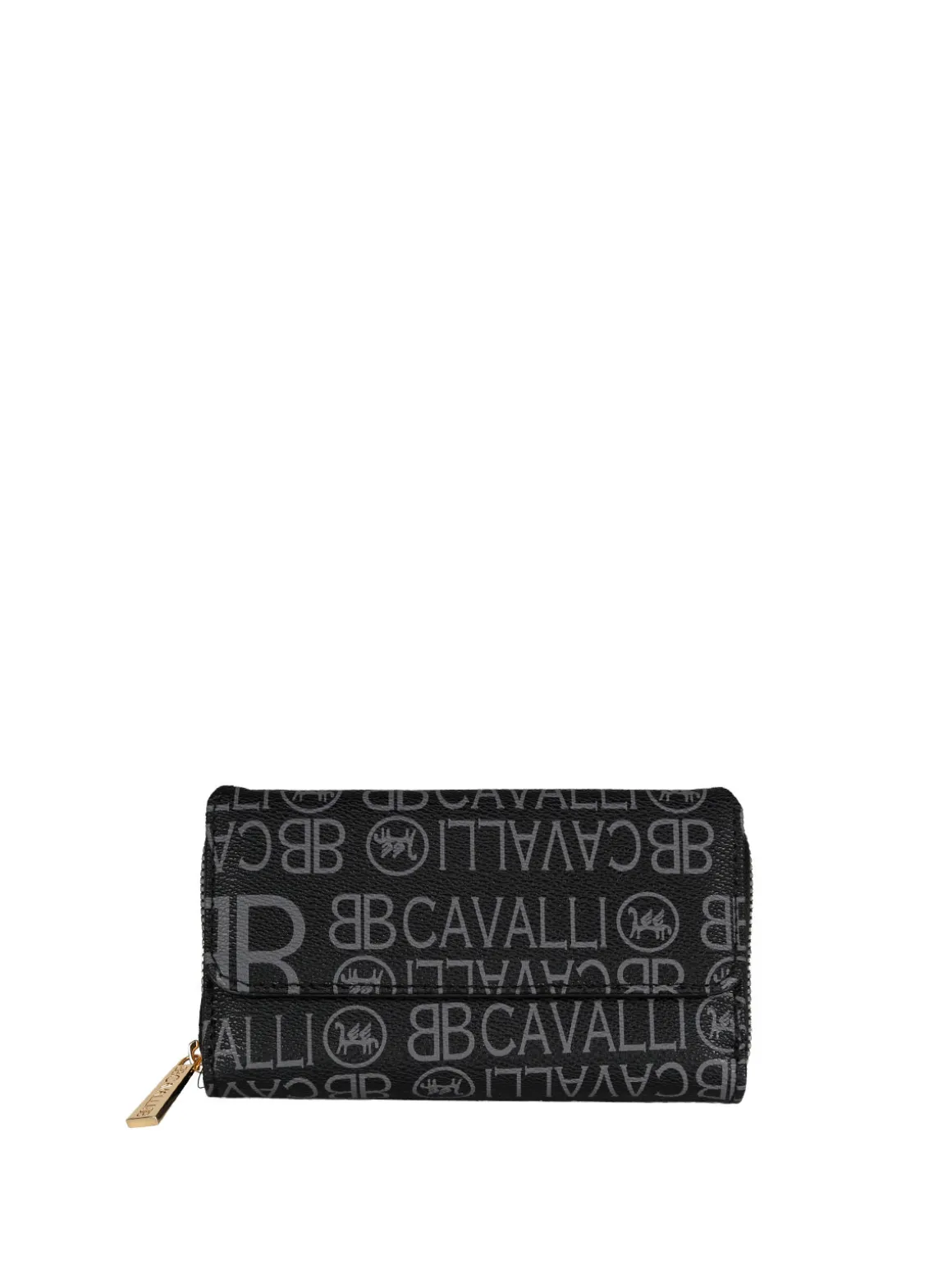 B.Cavalli Portafoglio donna con stampe - nero