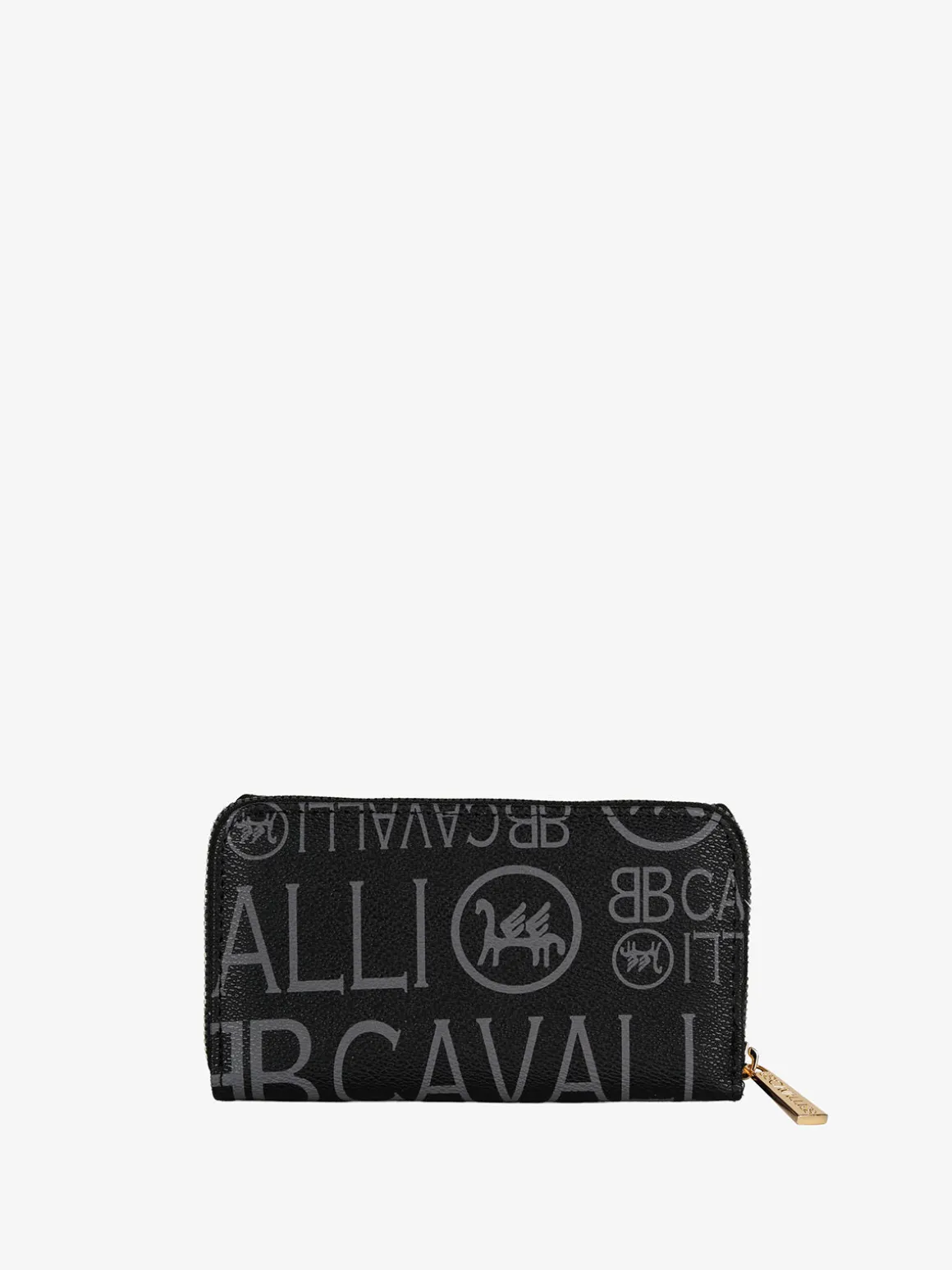 B.Cavalli Portafoglio donna con stampe - nero