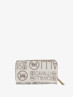 B.Cavalli Portafoglio donna con stampe - beige