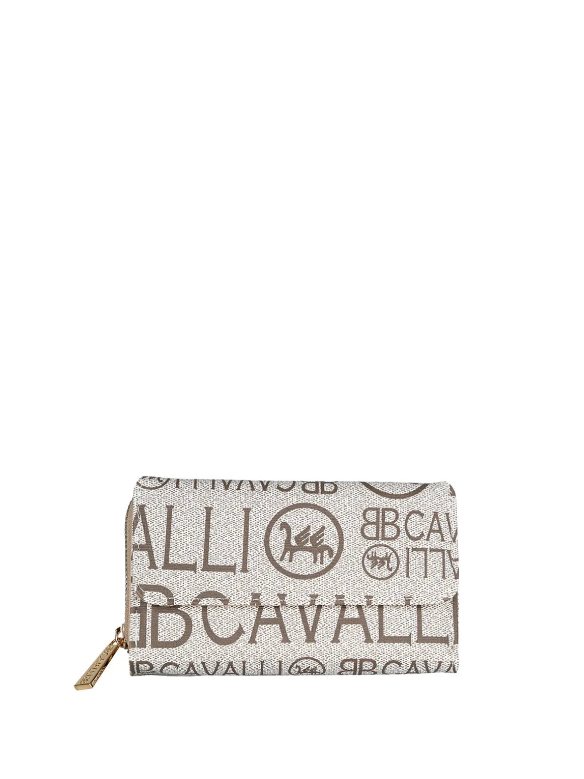 B.Cavalli Portafoglio donna con stampe - beige