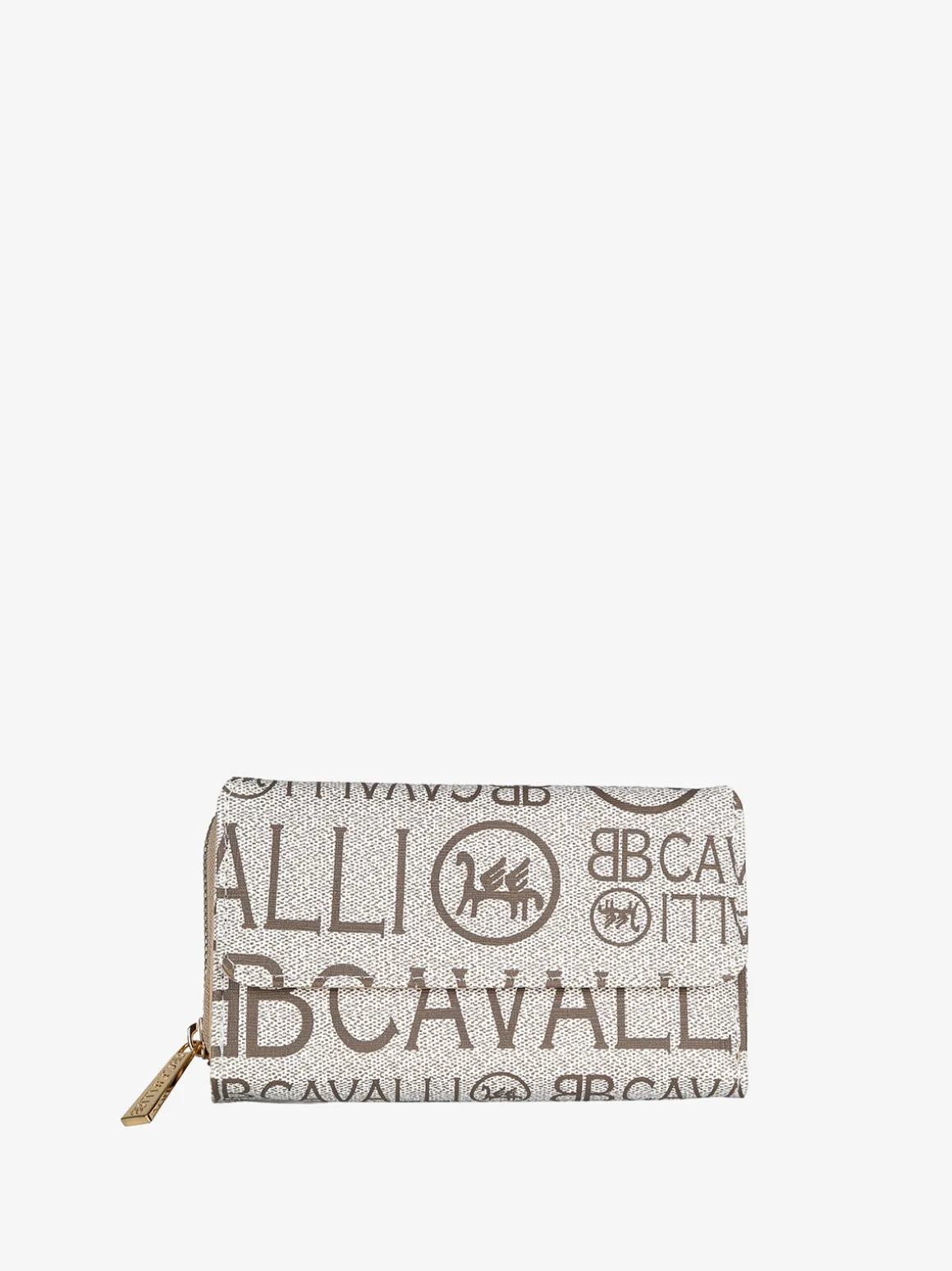 B.Cavalli Portafoglio donna con stampe - beige