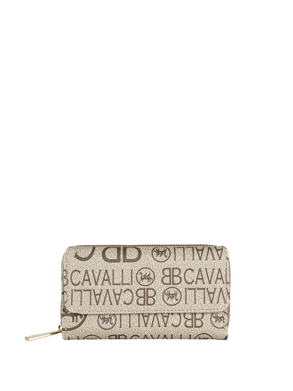 B.Cavalli Portafoglio donna con stampe - khaki