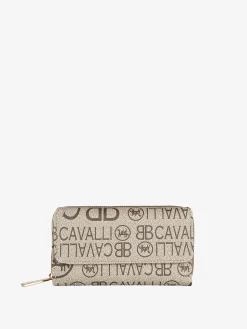 B.Cavalli Portafoglio donna con stampe - khaki