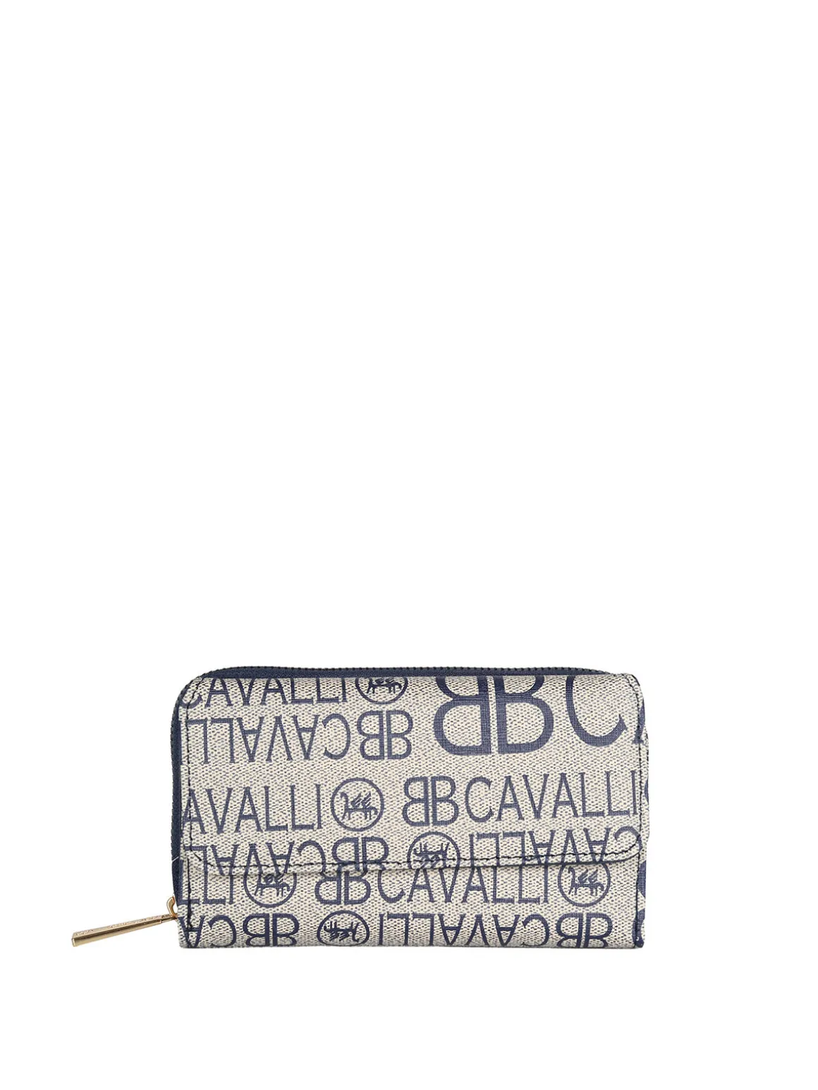 B.Cavalli Portafoglio donna con stampe - blu scuro