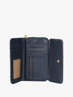 B.Cavalli Portafoglio donna con stampe - blu scuro