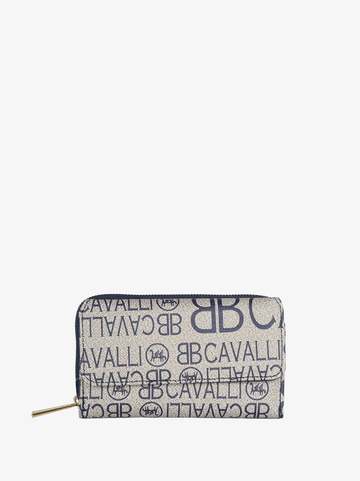 B.Cavalli Portafoglio donna con stampe - blu scuro
