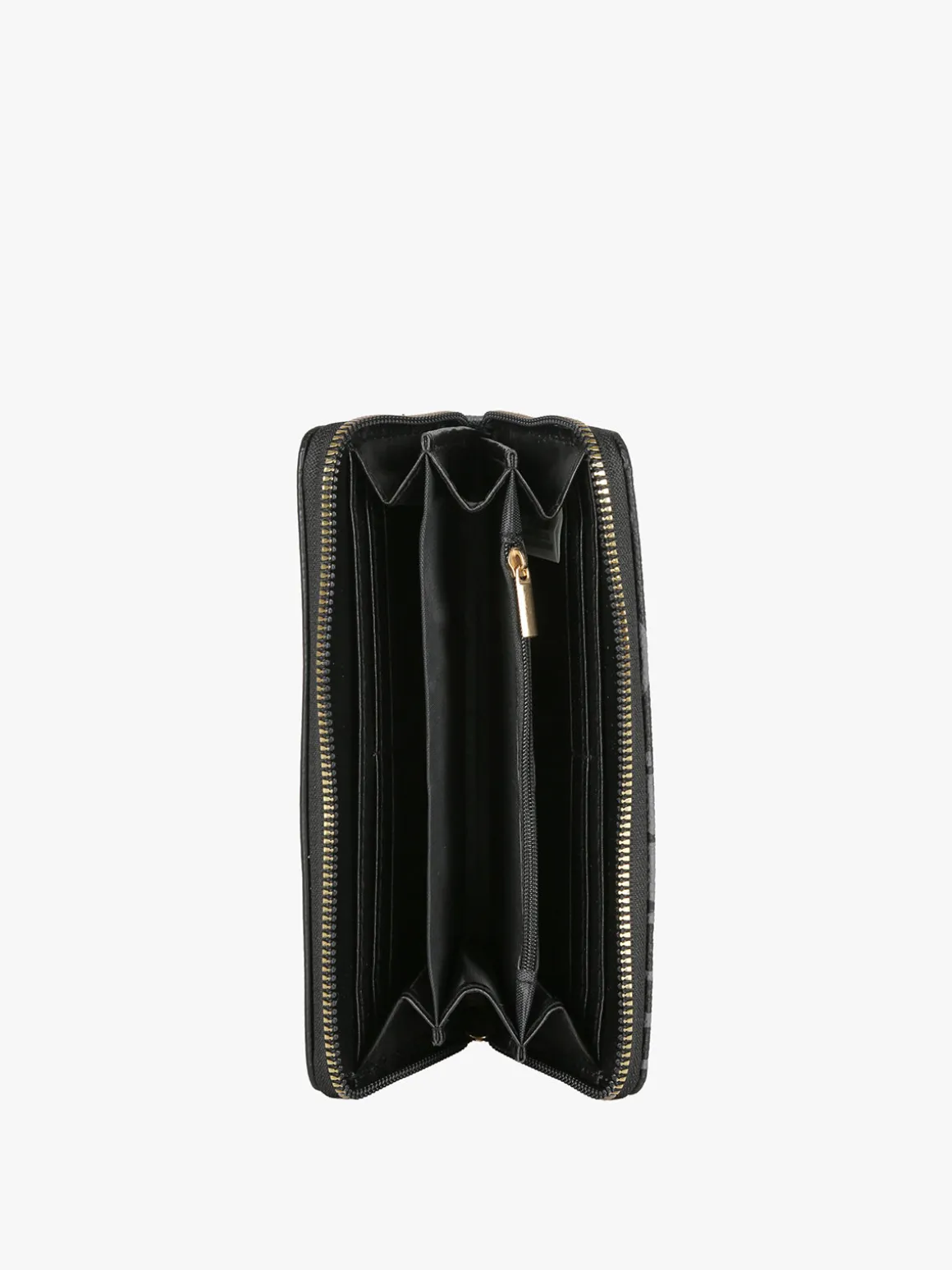 B.Cavalli Portafoglio rettangolare da donna con stampe - nero