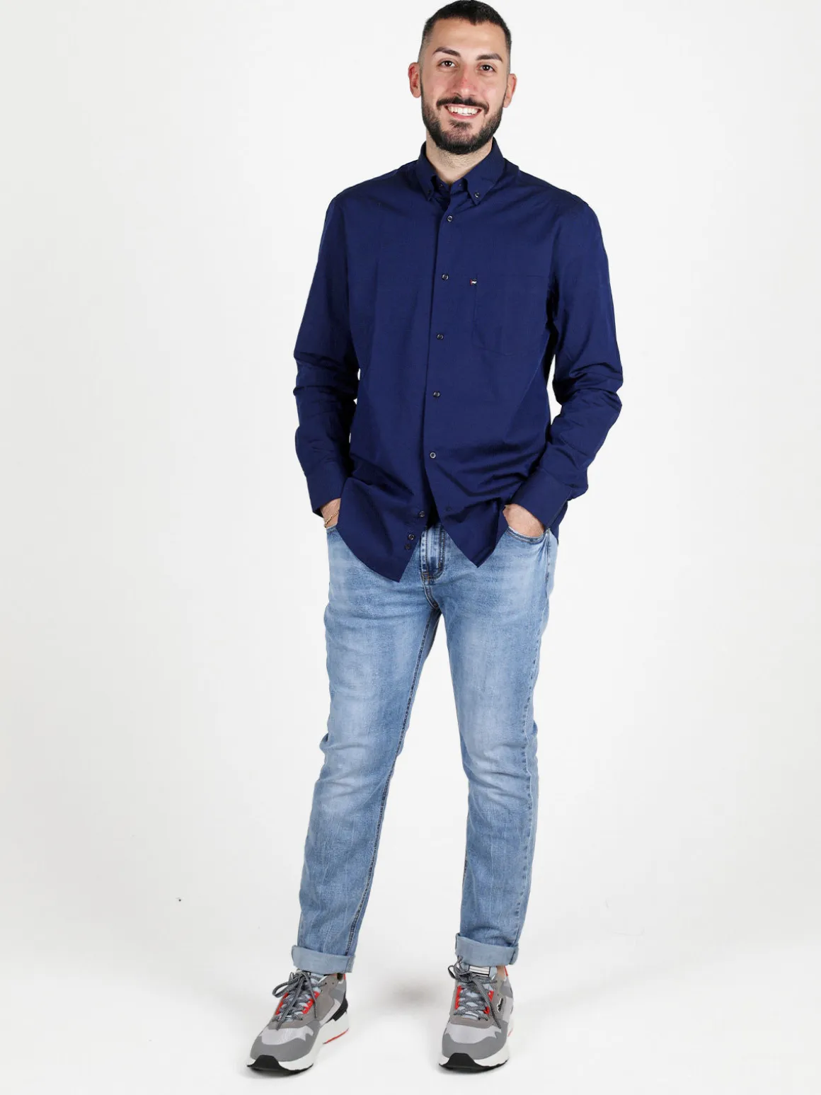 Be Board Camicia da uomo a maniche lunghe regular fit