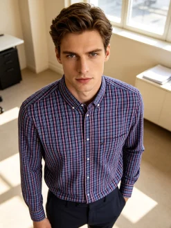 Be Board Camicia da uomo regular fit a fantasia
