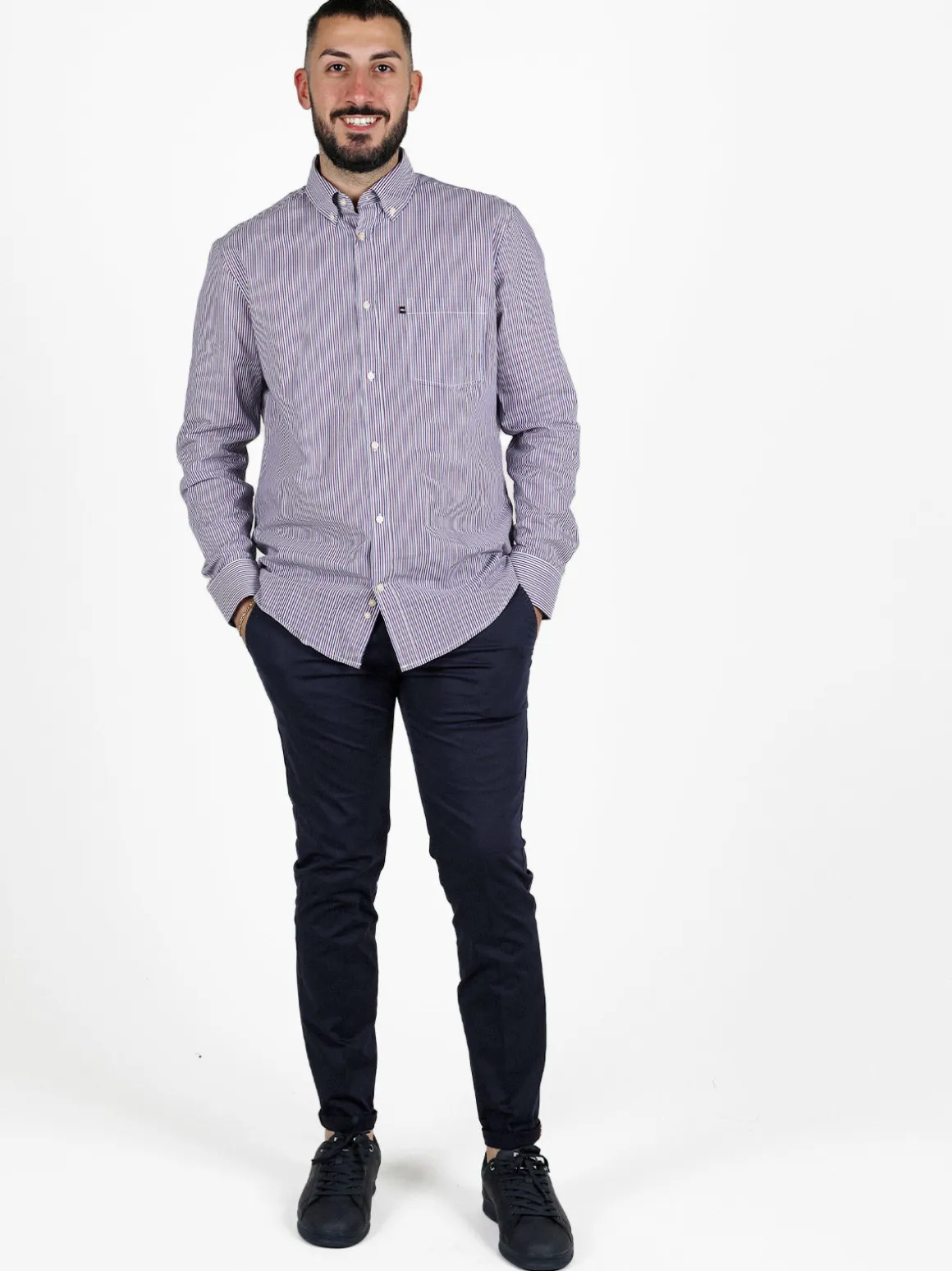 Be Board Camicia da uomo regular fit a fantasia