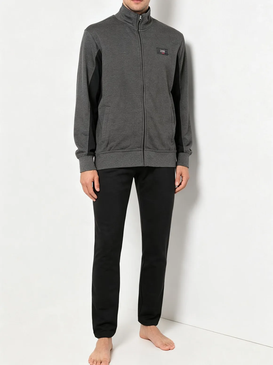 Be Board Completo tuta da uomo con felpa e pantaloni - grigio scuro