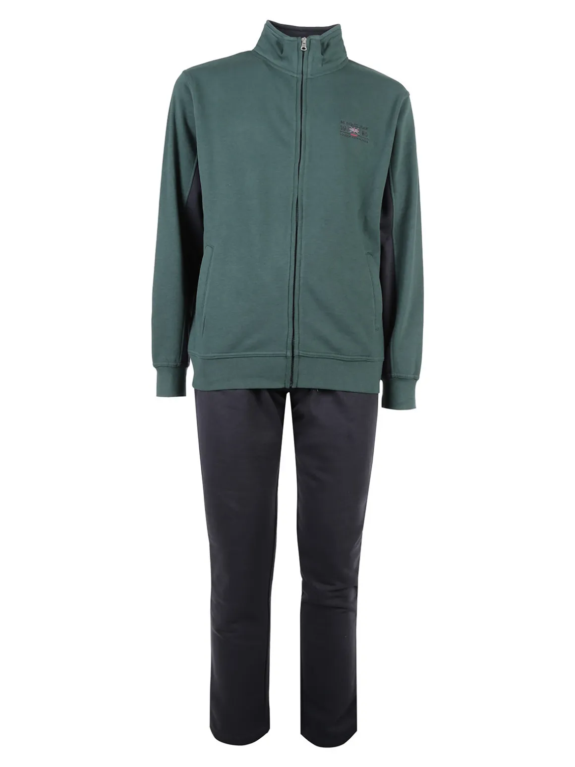 Be Board Completo tuta da uomo con felpa e pantaloni - verde