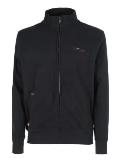 Be Board Felpa da uomo a collo alto con zip in cotone e interano felpato - blu scuro