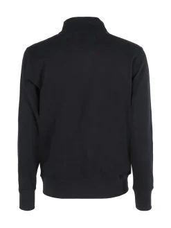 Be Board Felpa da uomo a collo alto con zip in cotone e interano felpato - blu scuro