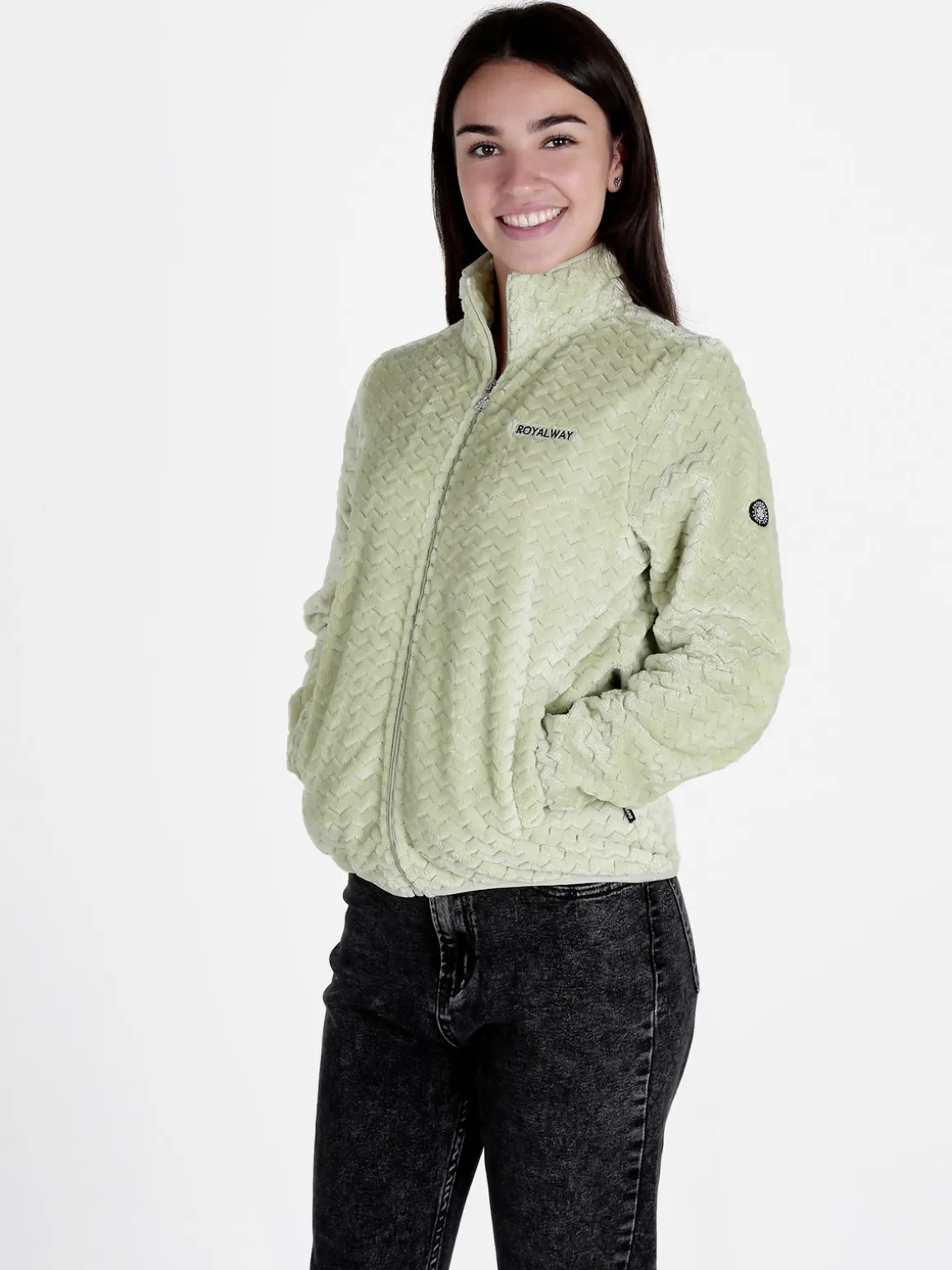 Be Board Felpa donna con zip in ecopelliccia