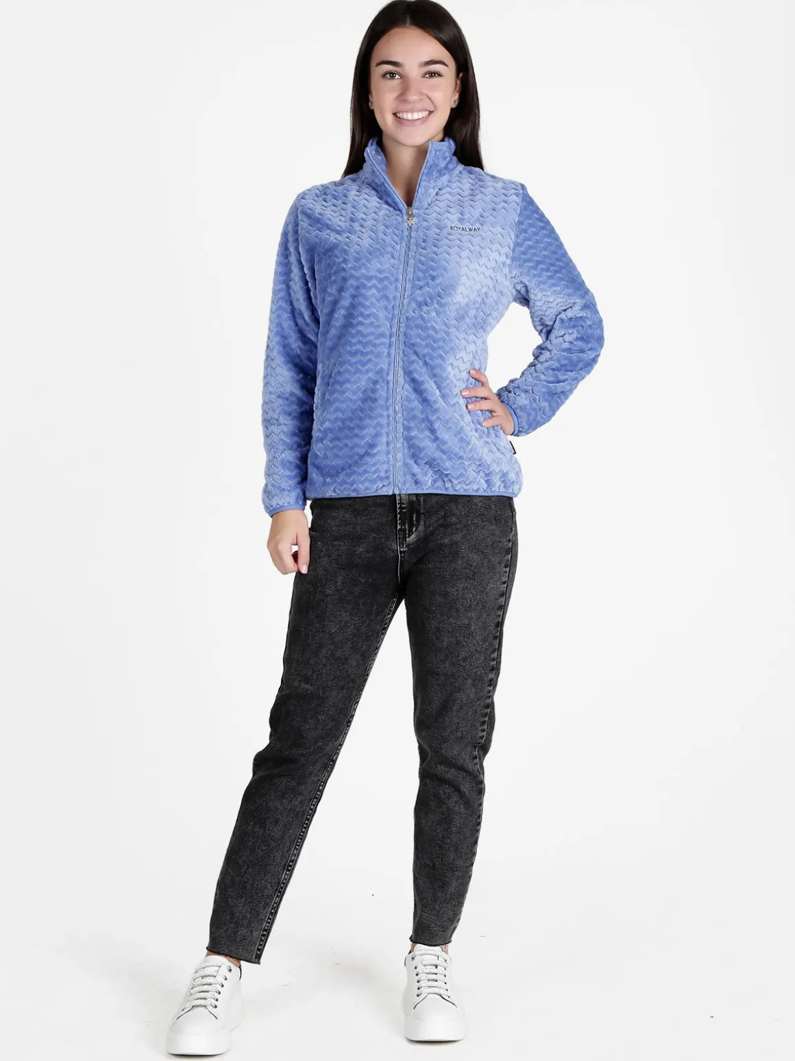Be Board Felpa donna con zip in ecopelliccia