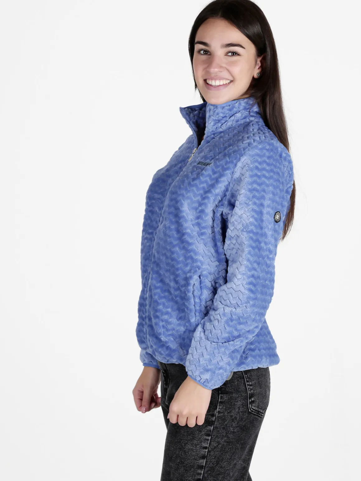 Be Board Felpa donna con zip in ecopelliccia