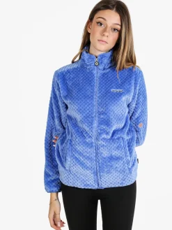 Be Board Felpa donna full zip in pile - azzurro