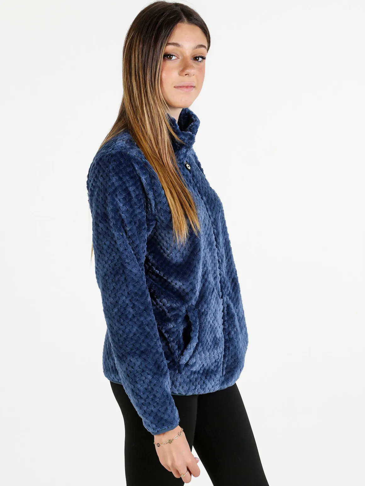Be Board Felpa donna full zip in pile - avion