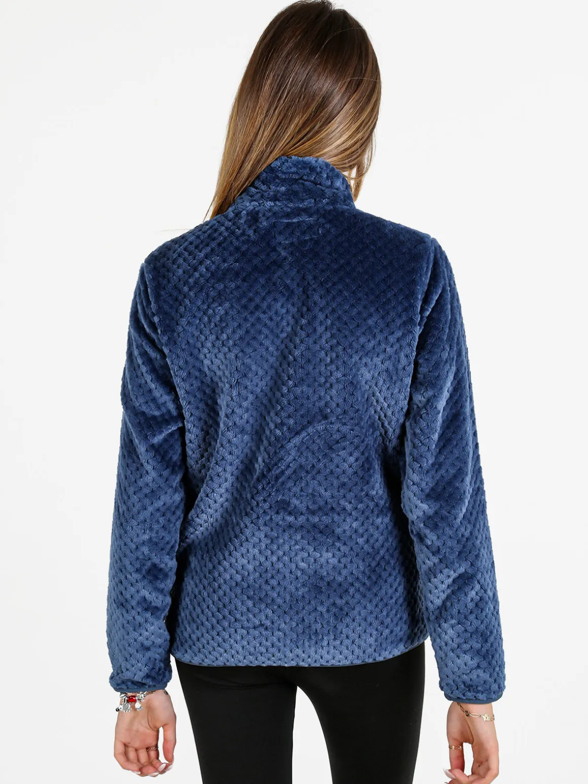 Be Board Felpa donna full zip in pile - avion