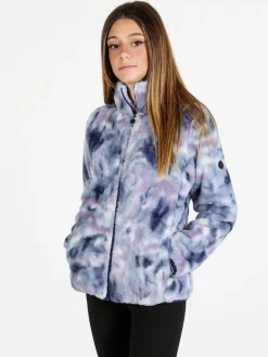 Be Board Felpa donna in ecopelo a collo alto con zip - blu