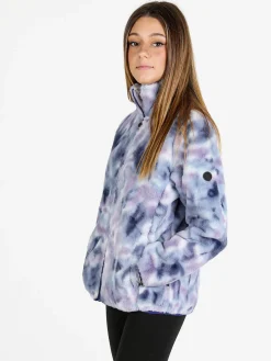 Be Board Felpa donna in ecopelo a collo alto con zip - blu