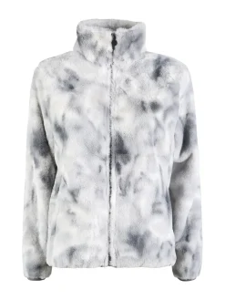 Be Board Felpa donna in ecopelo a collo alto con zip - perla
