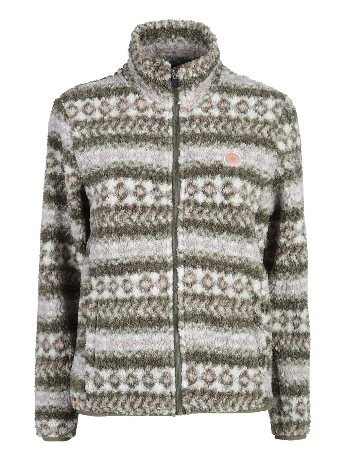 Be Board Felpa donna invernale teddy con zip - verde