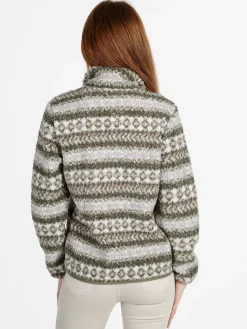 Be Board Felpa donna invernale teddy con zip - verde