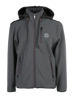 Be Board Felpa invernale da uomo con cappuccio e zip - grigio scuro