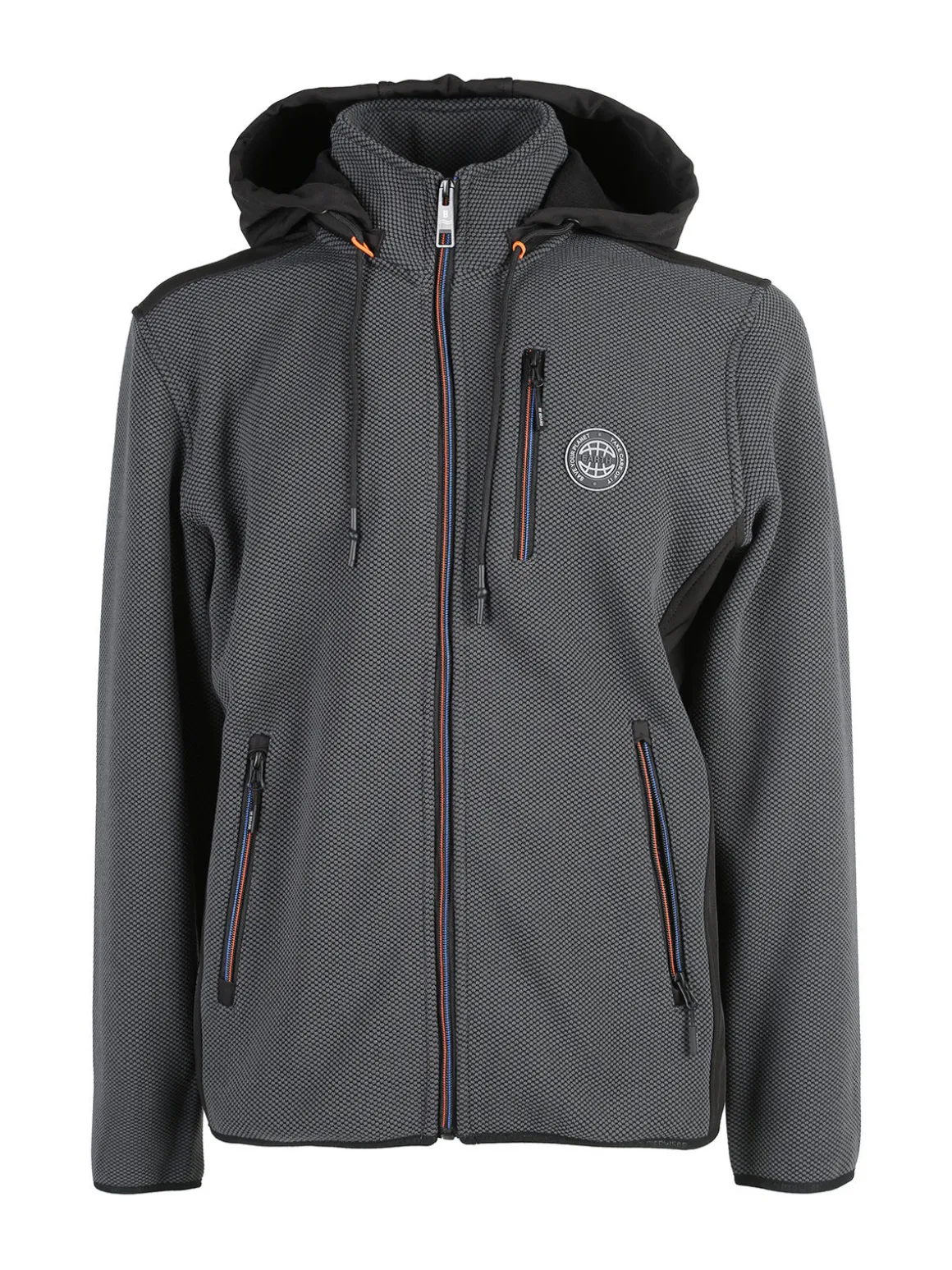 Be Board Felpa invernale da uomo con cappuccio e zip - grigio scuro