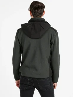 Be Board Felpa invernale da uomo con cappuccio e zip - nero