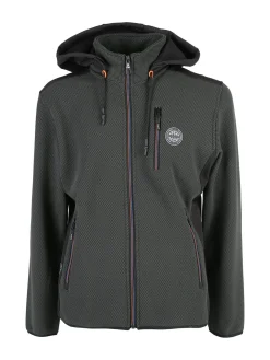 Be Board Felpa invernale da uomo con cappuccio e zip - nero