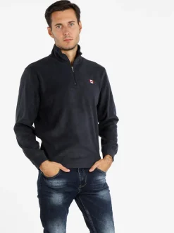 Be Board Felpa uomo in pile mezza zip