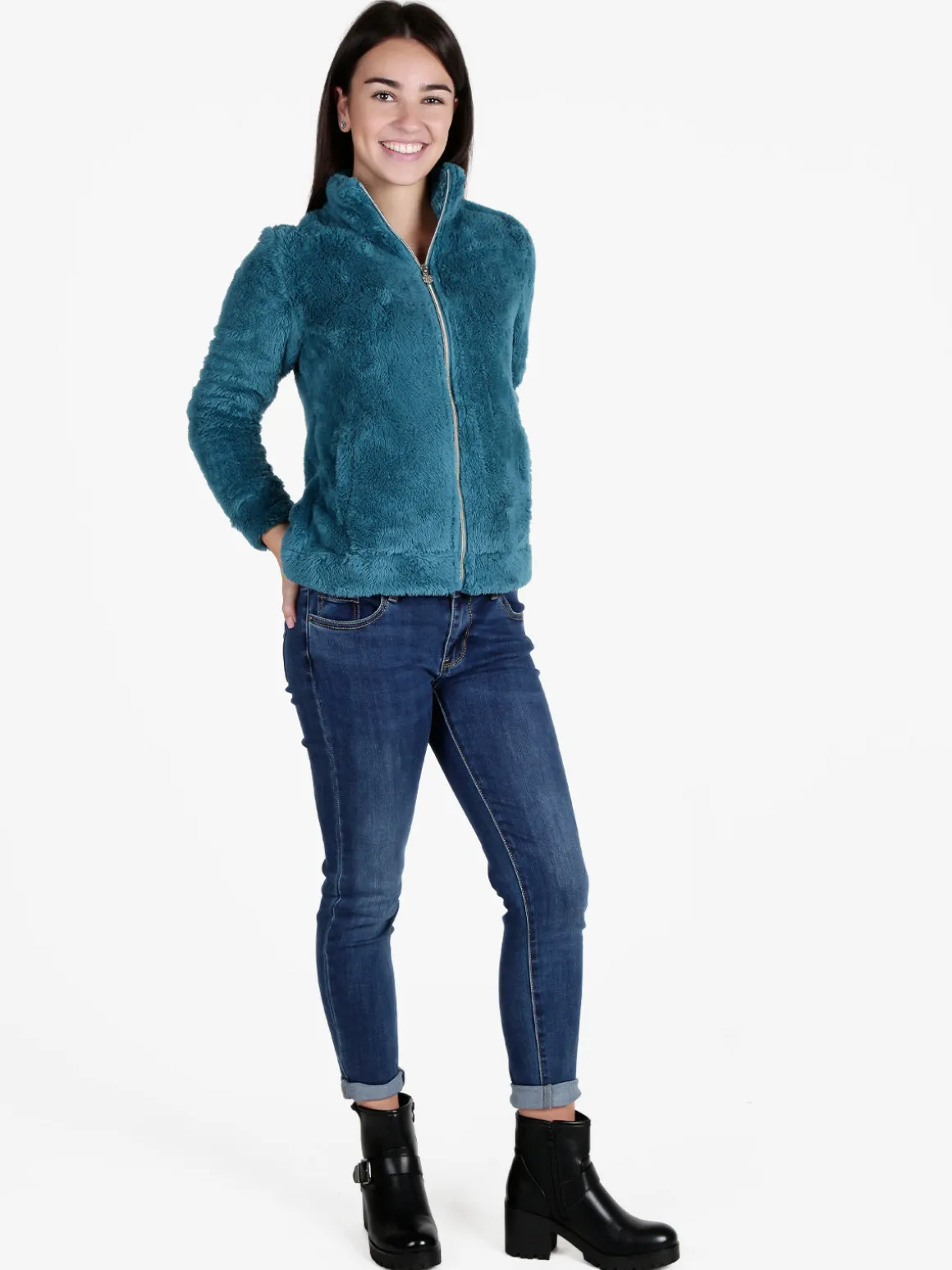 Be Board Giacca donna in ecopelliccia con zip