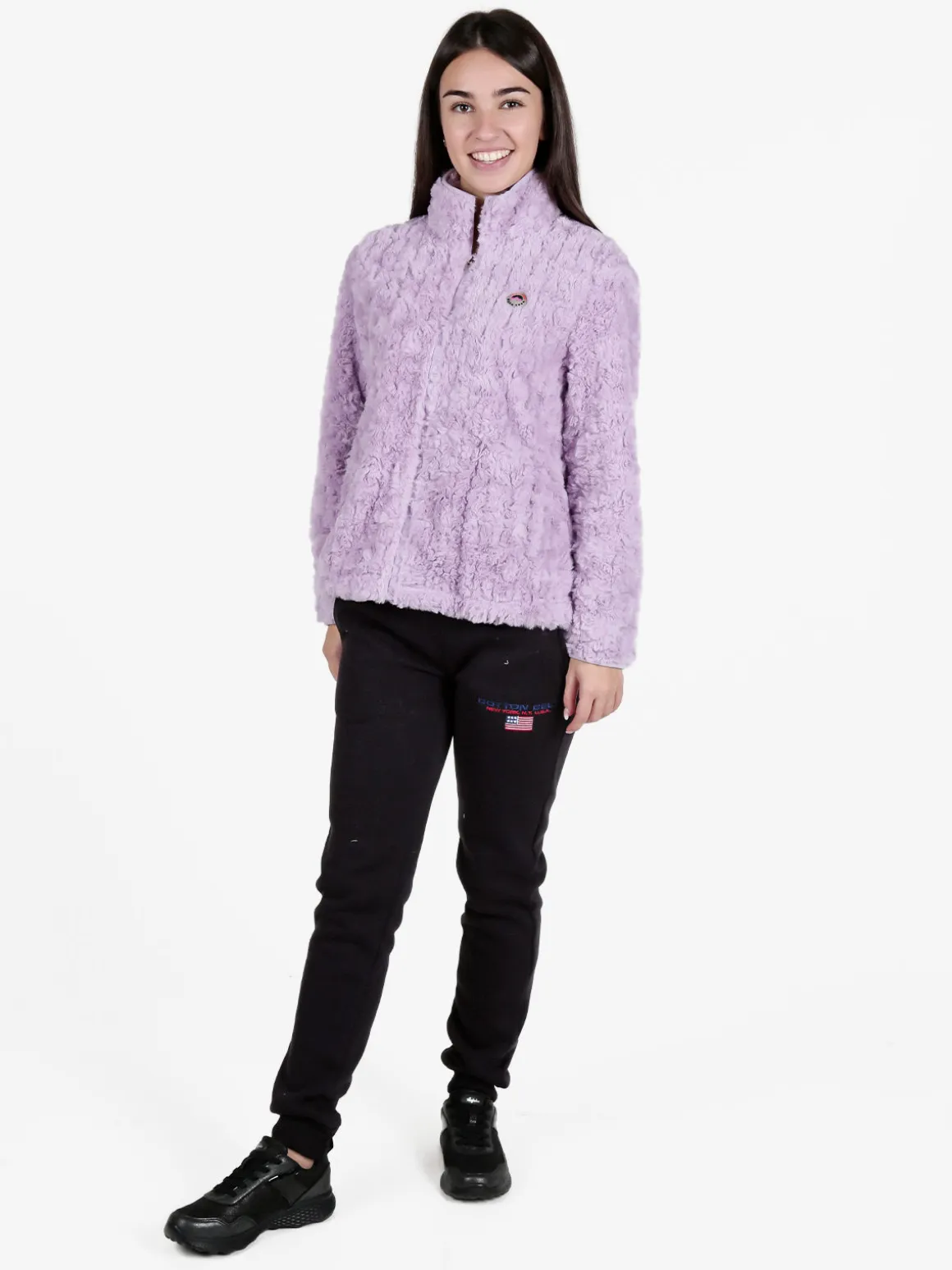 Be Board Giacca donna sportiva in ecopelo con zip