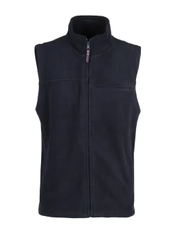 Be Board Gilet uomo in pile con zip - blu scuro