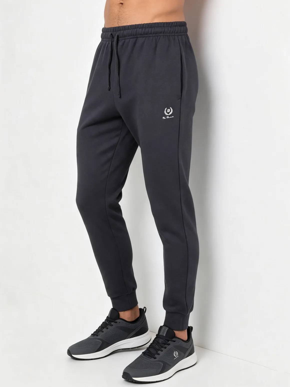 Be Board Pantaloni sportivi da uomo in felpa con polsini