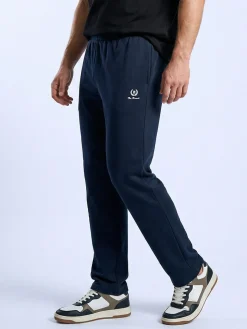 Be Board Pantaloni sportivi da uomo in cotone con coulisse - blu scuro